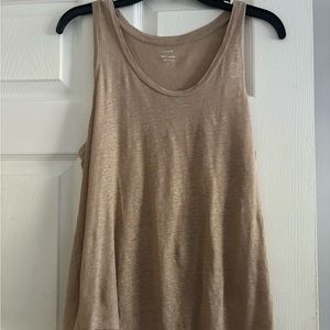 JCrew metallic gold  linen tank. Size large